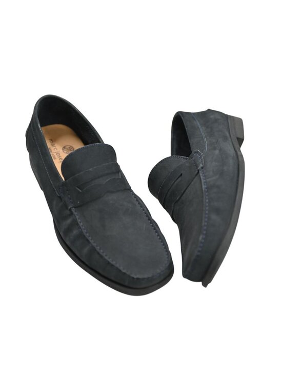 Marc Joseph Suede Leather Loafers in Black main image 6